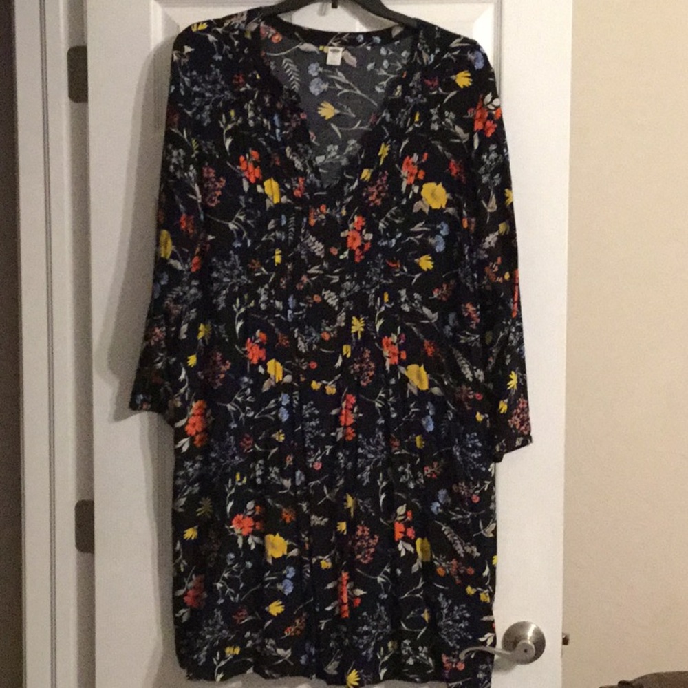 Black Floral Old Navy Dress